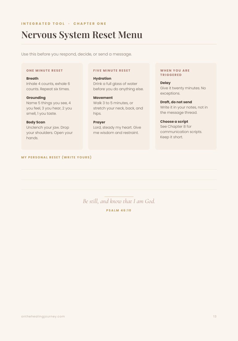 Nervous System Reset Menu tool