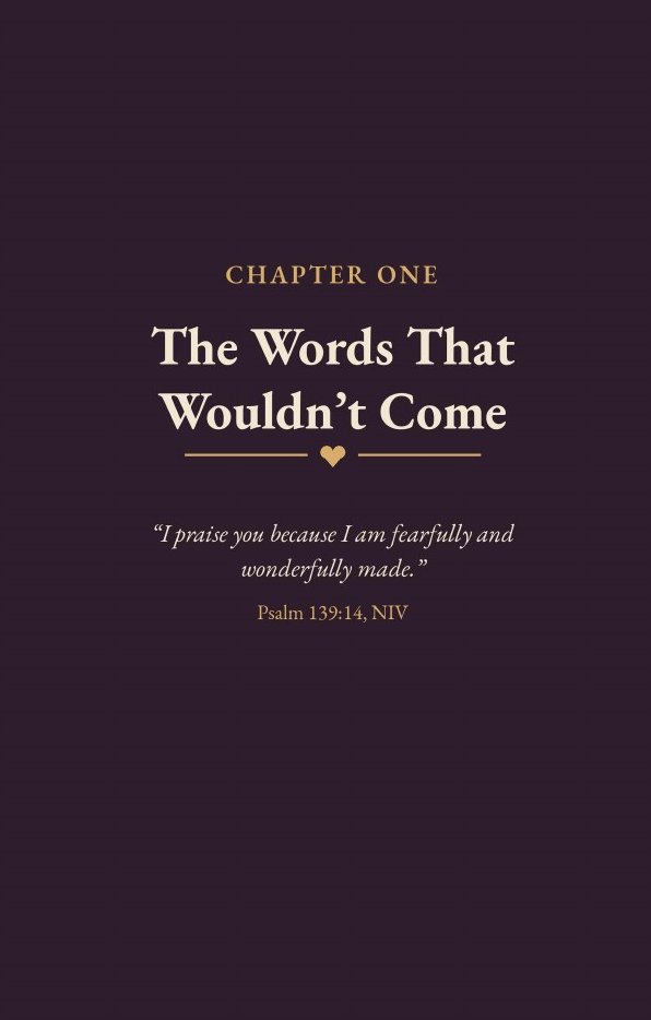 Chapter One opener: The Words That Wouldn't Come